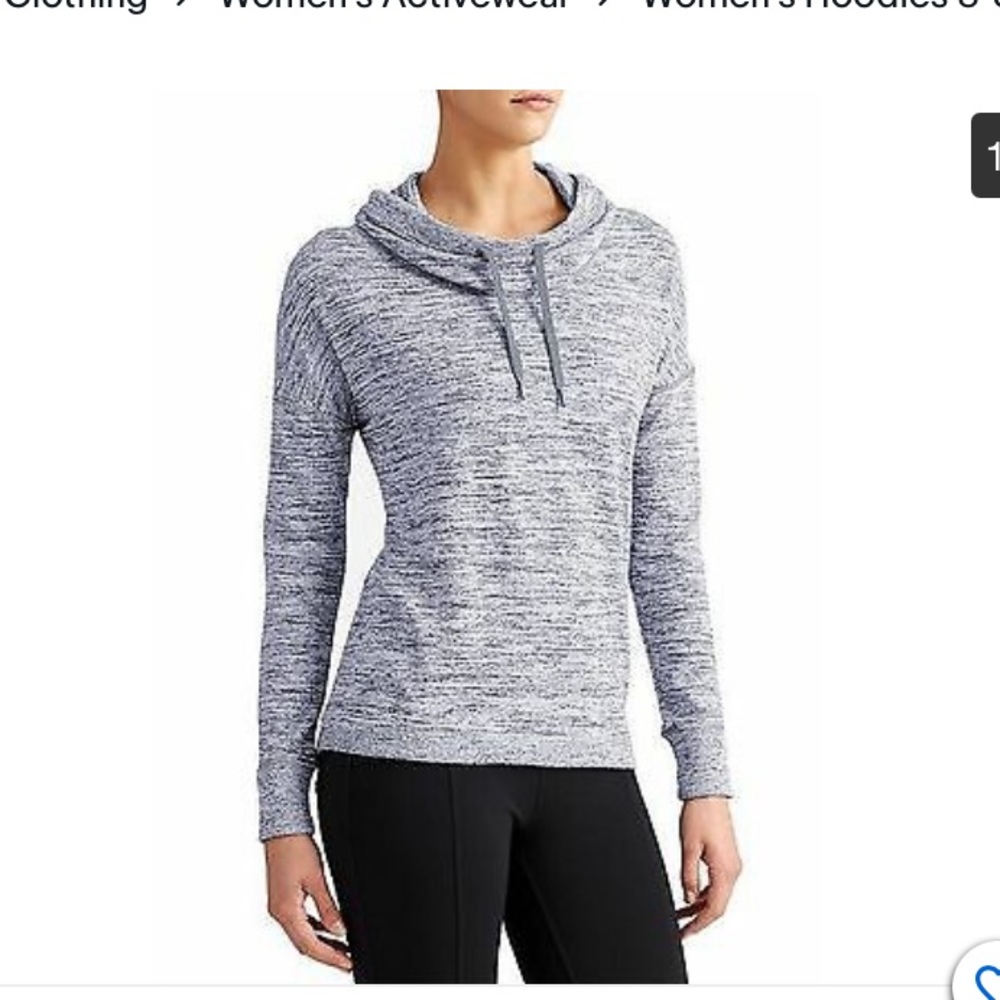 Perfect Condition Athleta Cowl Neck Hoodie Sweatshirt Gray